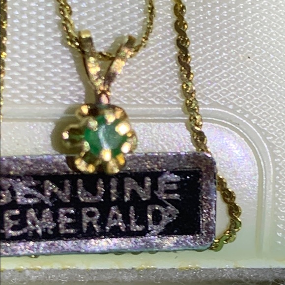 Ross-Simons 14K Gold & Emerald Necklace & Earrings for May Birthstone Baby NWOT - Picture 5 of 13